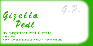 gizella pedl business card